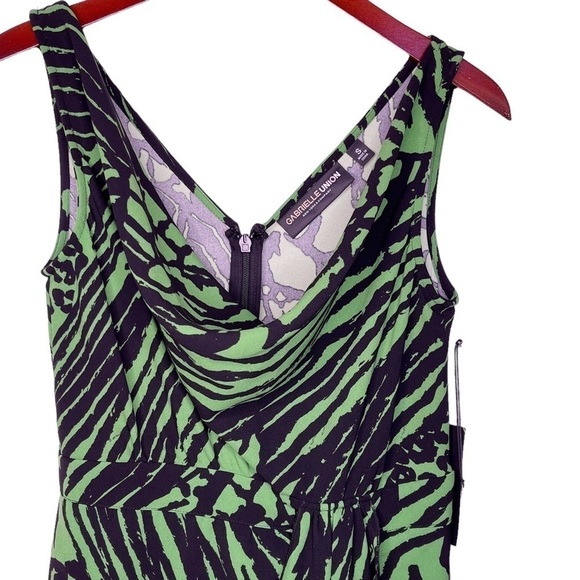 GABRIELLE UNION and New York & Company Sleeveless Draped Neck Dress Size Small - Picture 5 of 16